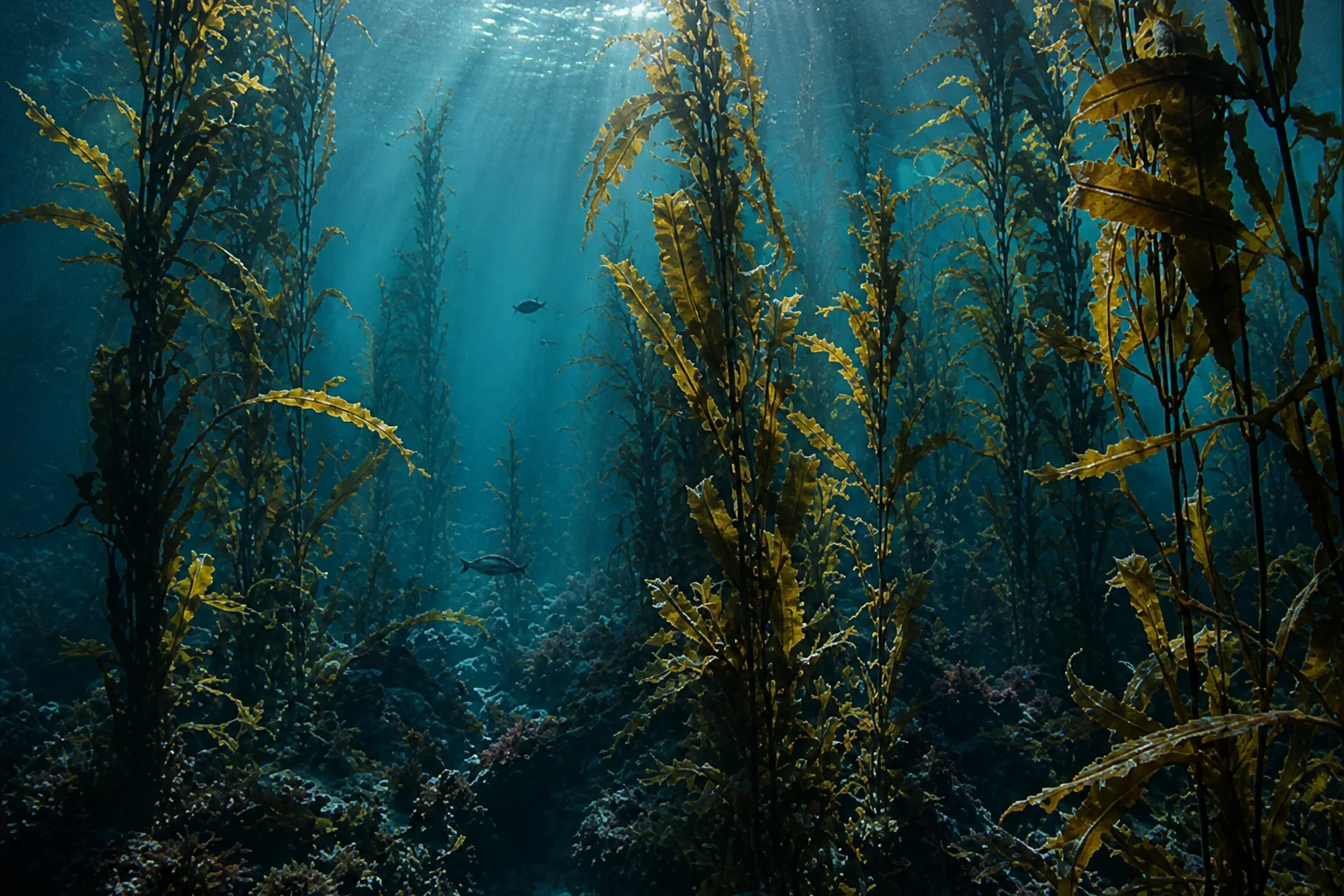 Kelpwald im klaren Küstenwasser